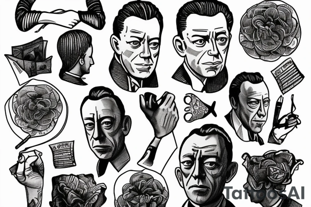 Albert Camus writing for the newspaper. tattoo idea