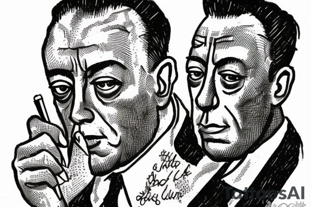 Albert Camus writing for the newspaper. tattoo idea