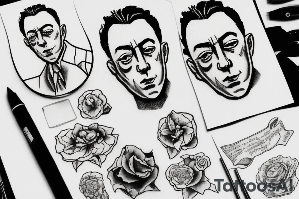 Albert Camus writing for the newspaper. tattoo idea