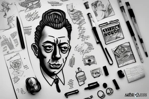 Albert Camus writing for the newspaper. tattoo idea