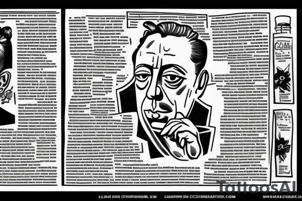 Albert Camus writing for the newspaper. tattoo idea