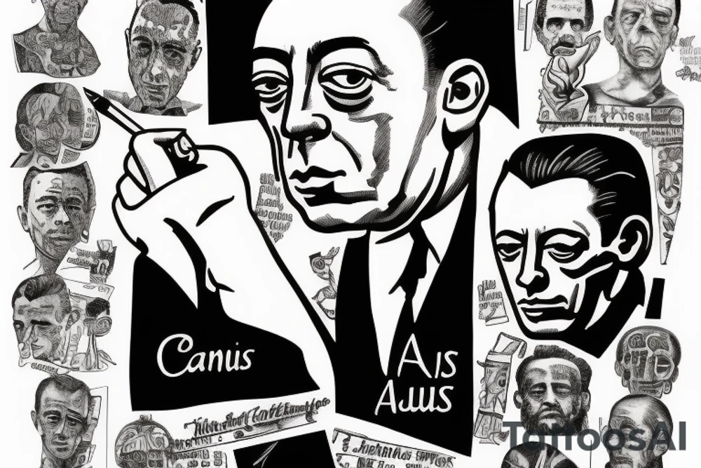 Albert Camus writing for the newspaper. tattoo idea