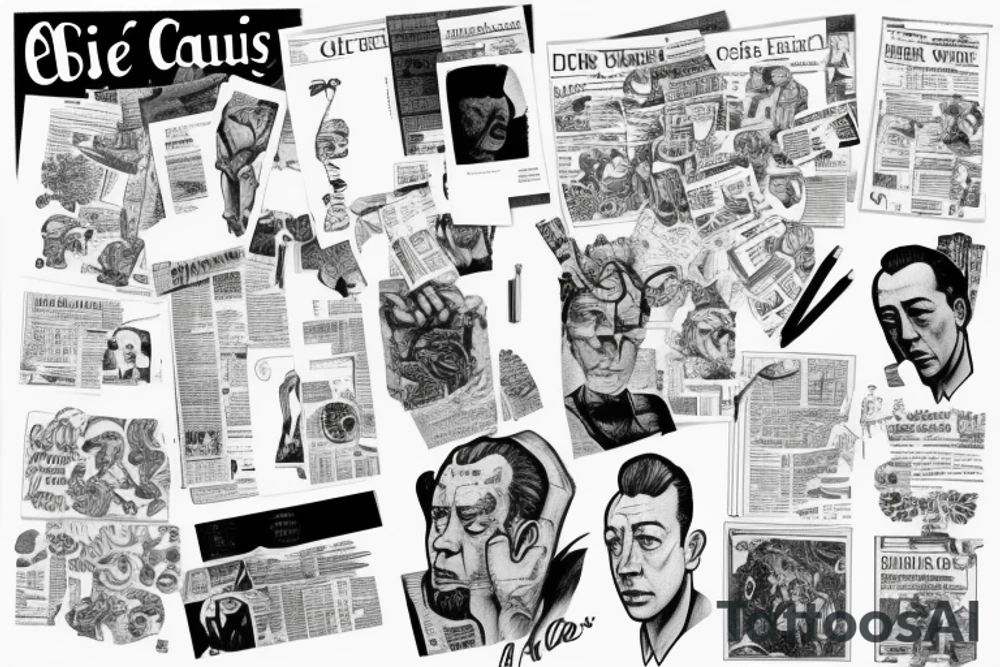 Albert Camus writing for the newspaper. tattoo idea