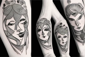 Father and daughter artwork. tattoo idea