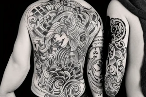 Father and daughter artwork. tattoo idea