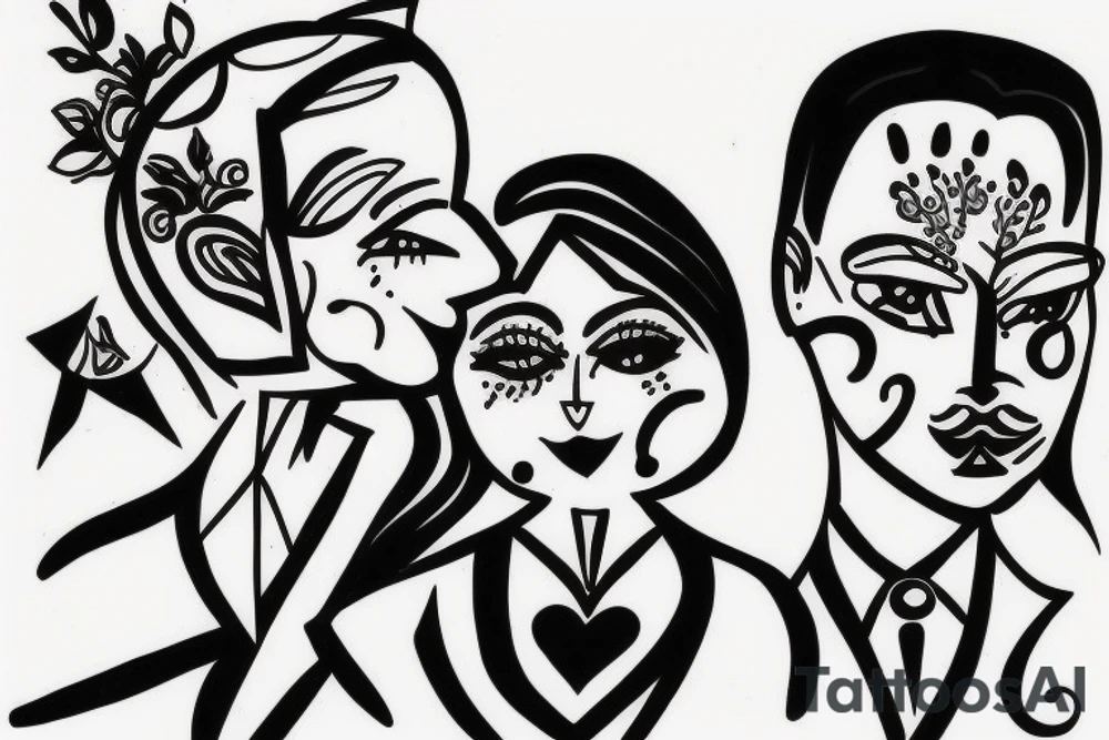 Father and daughter artwork. tattoo idea
