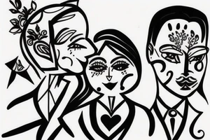 Father and daughter artwork. tattoo idea