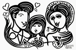 Father and daughter artwork. tattoo idea