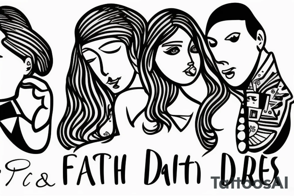 Father and daughter artwork. tattoo idea