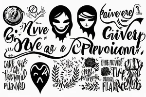 Never give up, persevere, resilience, always carry on, move forward tattoo idea