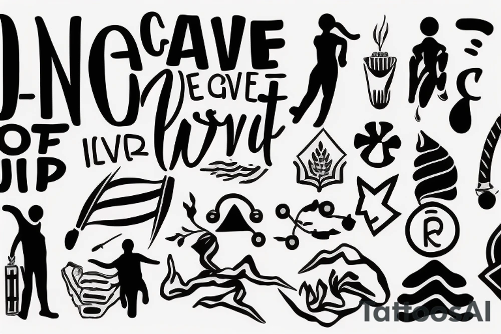 Never give up, persevere, resilience, always carry on, move forward tattoo idea