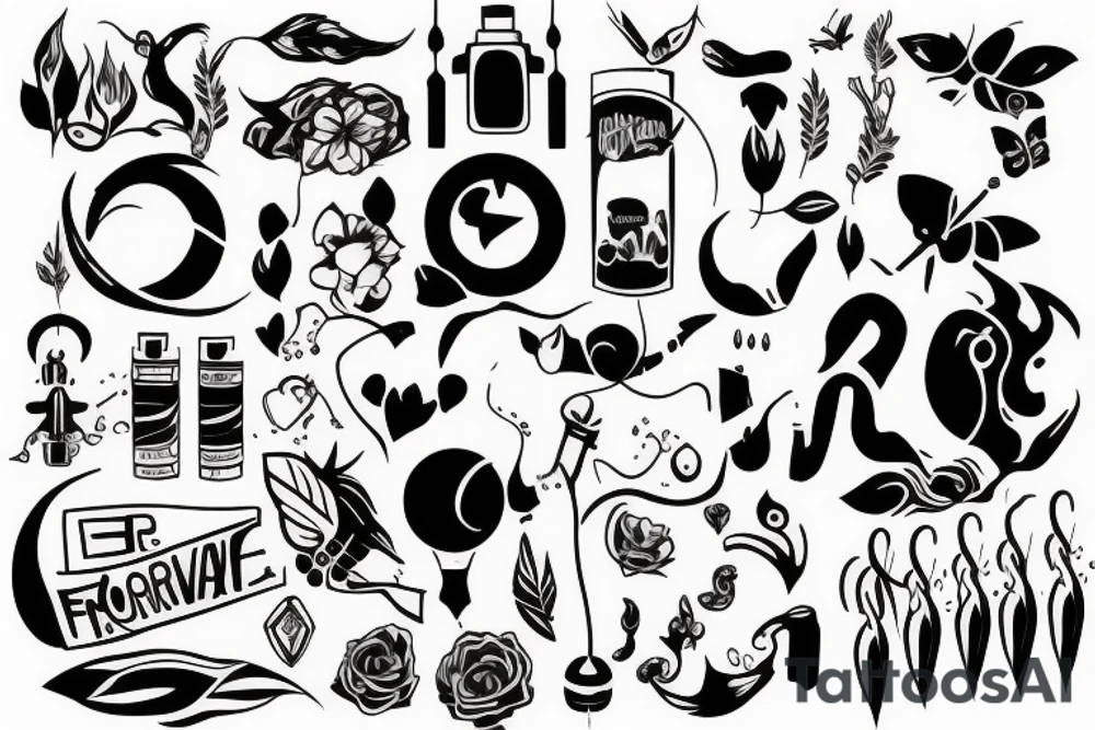 Idea of always moving forward with a design tattoo idea Idea of always moving forward with a design tattoo idea