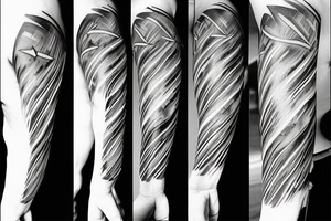 Arrow passing through bands tattoo idea