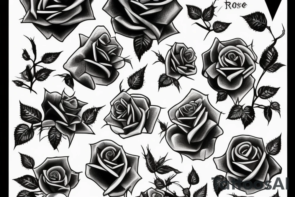 Rose garden with thorns and vines. tattoo idea Rose garden with thorns and vines. tattoo idea