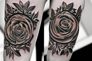 Outdoor stone stair case tattoo idea