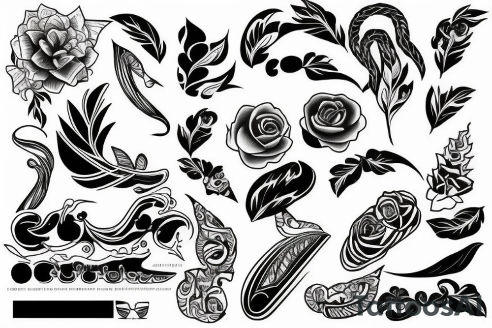 Always moving forward linear tattoo idea