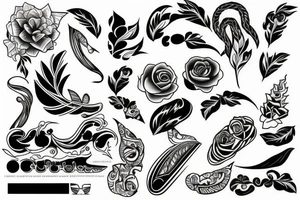 Always moving forward linear tattoo idea