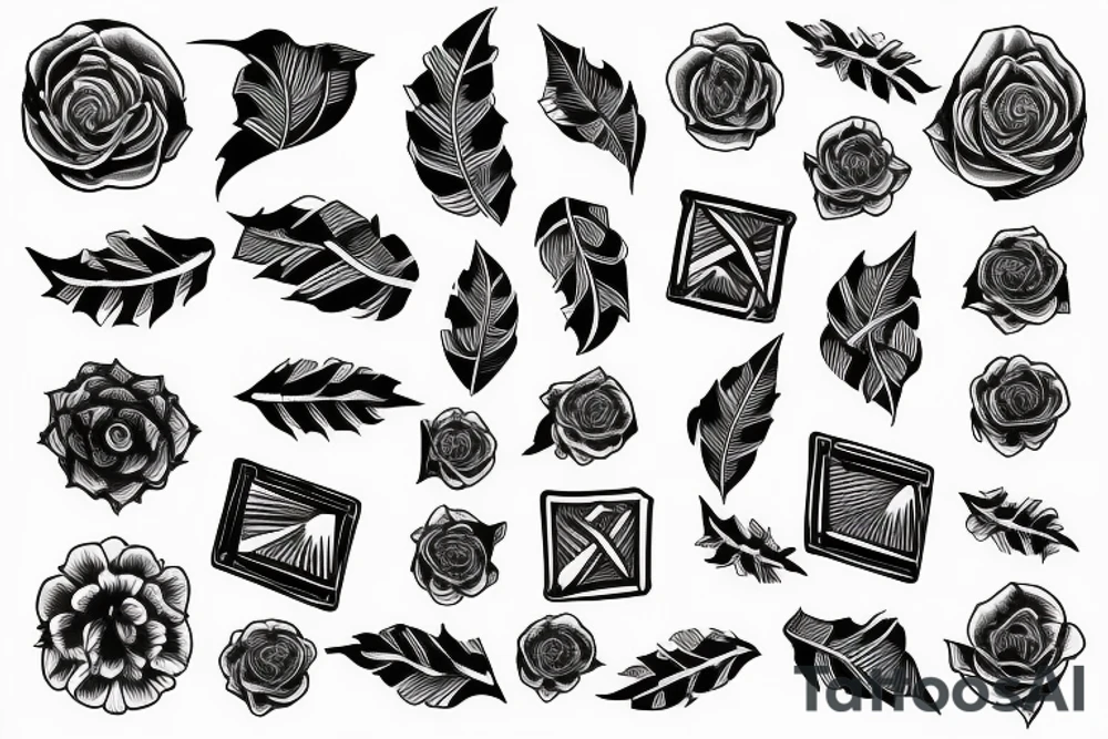 Always moving forward linear tattoo idea