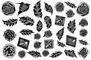 Always moving forward linear tattoo idea