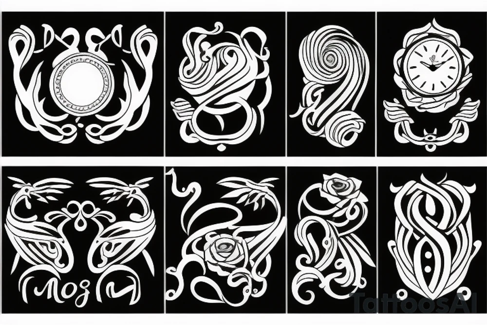 Always moving forward linear tattoo idea