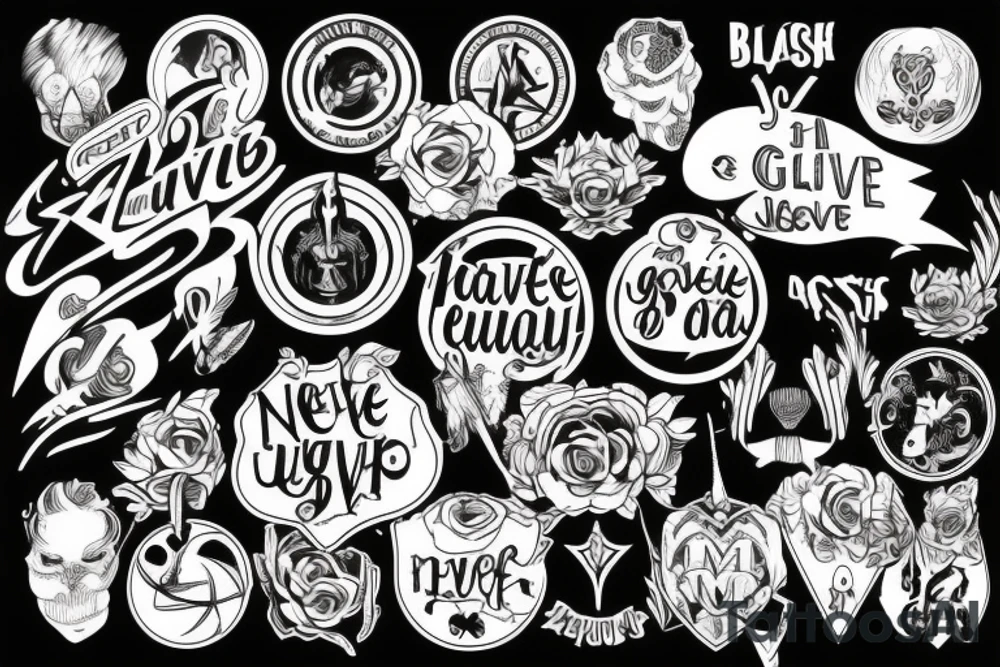 Never give up tattoo idea
