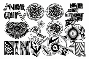 Never give up tattoo idea