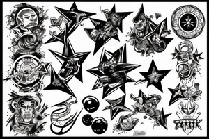 Star track to hell tattoo idea