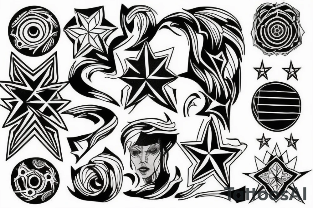 Star track to hell tattoo idea