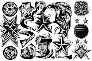 Star track to hell tattoo idea