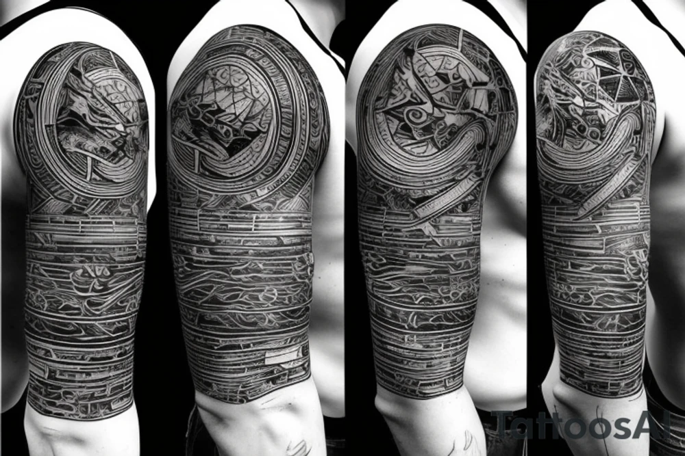 Night sky long tattoo on the rib tattoo idea