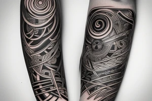 Night sky long tattoo on the rib tattoo idea