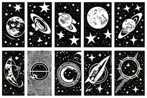 Outer space tattoo on the rib tattoo idea