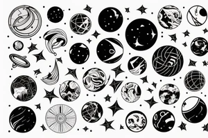 Space line tattoo on the rib tattoo idea