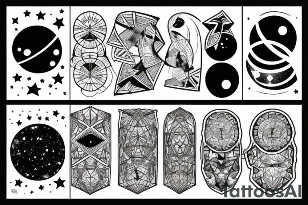 Space way on the rib tattoo idea