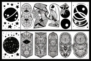 Space way on the rib tattoo idea