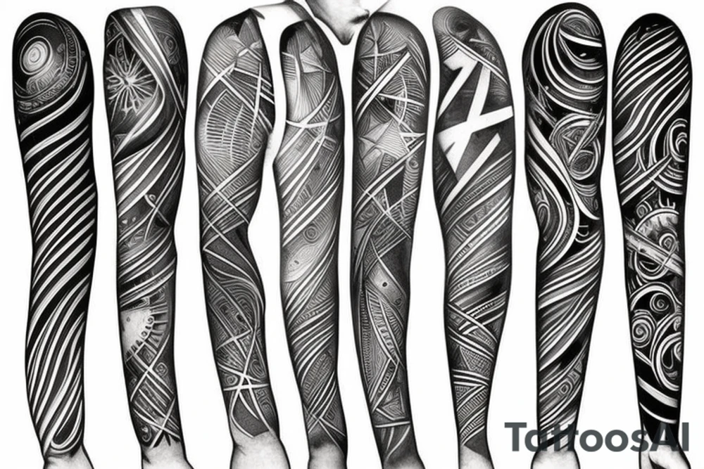 Space way on the rib thin lines tattoo idea