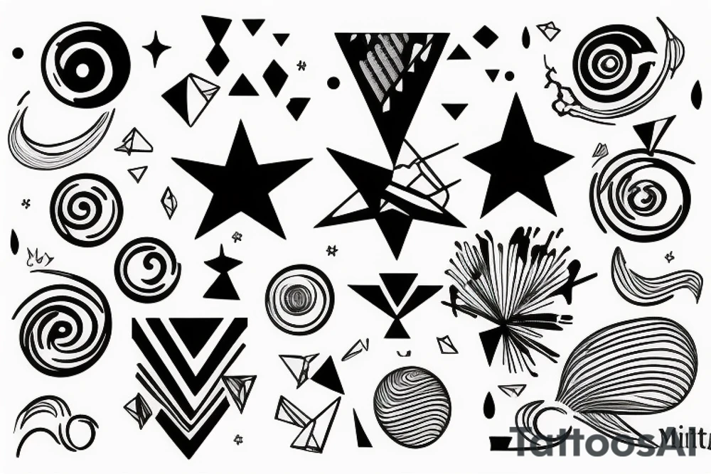 Milky way minimalist tattoo idea