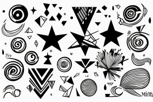 Milky way minimalist tattoo idea