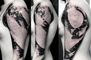 Milky way under breast tattoo idea