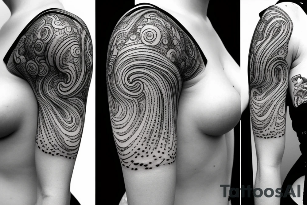Milky way under breast tattoo idea