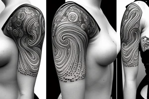 Milky way under breast tattoo idea