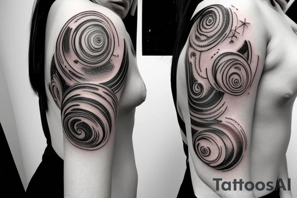 Milky way under breast tattoo idea