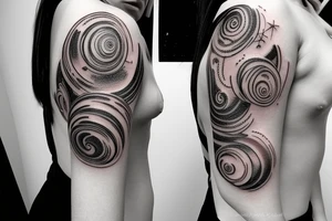 Milky way under breast tattoo idea