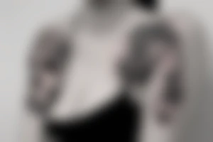 Milky way under breast tattoo idea