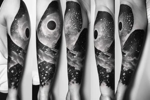 Milky way along inner arm tattoo idea