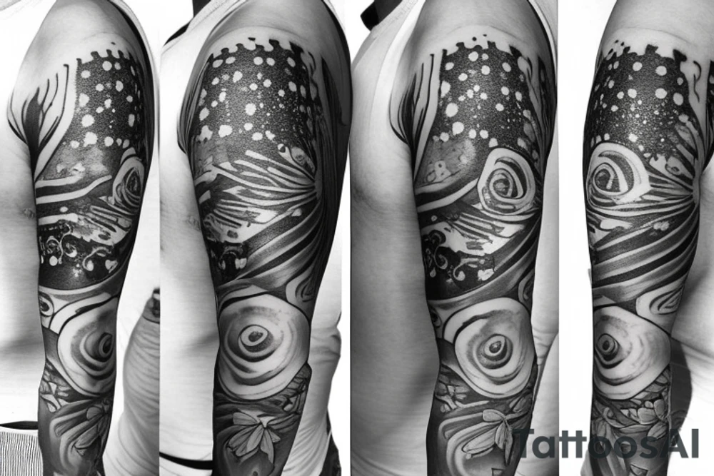 Milky way along inner arm tattoo idea