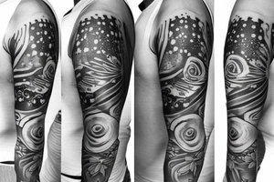 Milky way along inner arm tattoo idea