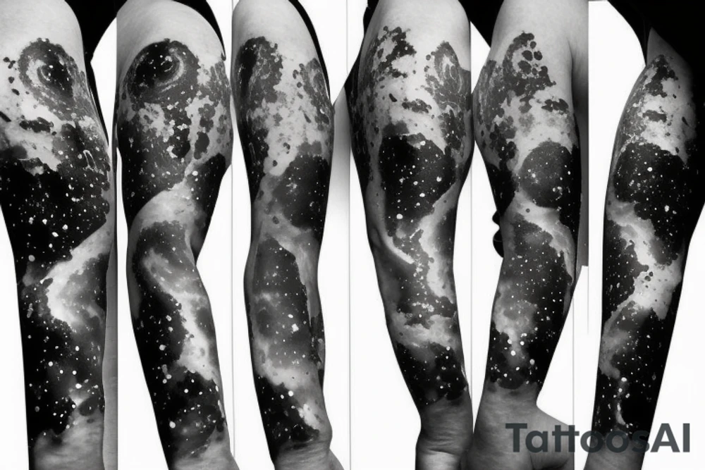 Milky way along inner arm tattoo idea