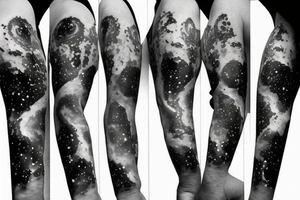 Milky way along inner arm tattoo idea