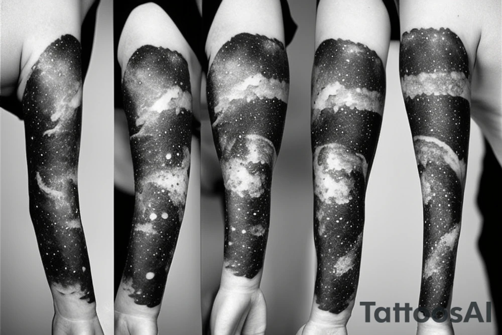 Milky way along inner arm tattoo idea